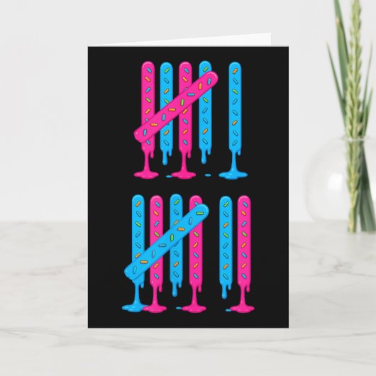 Carte Goutte de glace Tally Marks 67 Mème Compter 6 7 Br (Devant)