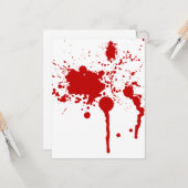 Carte Goutte de sang Bloody Bleeding Halloween (Devant/Arrière en situation)