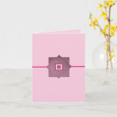 Carte Gouttes de pluie roses (Fleur jaune)