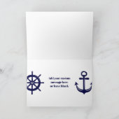 Carte Gouvernail de bateau d'ancrage Roue Naissance Féli (Intérieur)