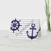 Carte Gouvernail de bateau d'ancrage Roue Naissance Féli (Devant)