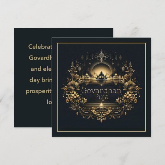 Carte Govardhan Puja (Devant / Derrière)