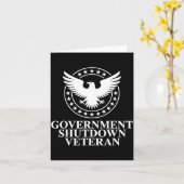 Carte Government Shutdown Veteran Eagle Patriotic Litica (Fleur jaune)