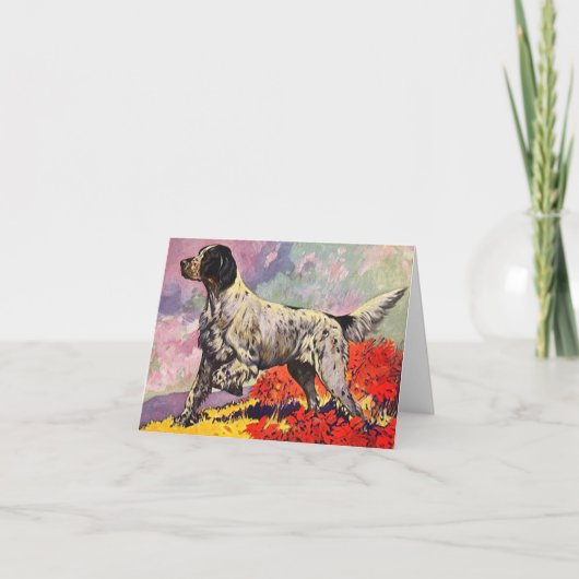Carte GR8 ENGLISH SETTER Llewellin setter on point CARD (Devant)