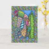 CARTE GRÂCE À LA TURQUIE, AUX PLUMES DE PATCHWORK, À L'A (Fleur jaune)