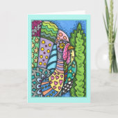 CARTE GRÂCE À LA TURQUIE, AUX PLUMES DE PATCHWORK, À L'A (Devant)