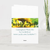 Carte Grace de tournesol (Dos)