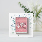 Carte Grace est Incroyable Mur de briques rose 3D (Debout devant)