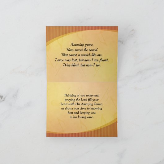 Carte Grâce Extraordinaire comment douce l'Hymne sonore (Intérieur)