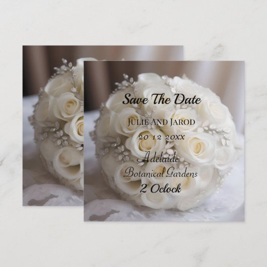 Carte "Grâce intemporelle : un trésor de Roses Mariages (Devant / Derrière)