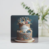 Carte GRACEFUL 5ème MARIAGE CAKE ANNIVERSAIRE (Debout devant)