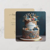 Carte GRACEFUL 5ème MARIAGE CAKE ANNIVERSAIRE (Devant / Derrière)