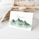 Carte Gracias Mariage Pliée Green Mountain Country<br><div class="desc">Cette carte de gracias mariage pliée de montagne verte est parfaite pour un mariage rustique. L'aménagement comprend une aquarelle peinte à la main dans la montagne verte, inspirée d'un thème campagnard. Personnalisez l'intérieur de la carte avec vos noms, et un message de remerciement. Ou laissez la section de message de...</div>