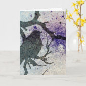 Carte Grackle Grunge, Anniversaire (Fleur jaune)