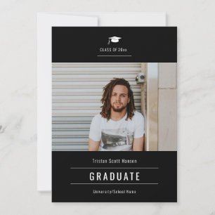 Carte Grad Casquette Photo Graduation