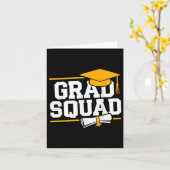 Carte Grad Squad Cl De 2025 Graduation (Fleur jaune)