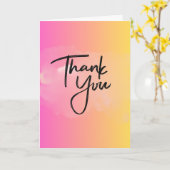 Carte Gradient Bloom Thank You Folded Greeting Card (Fleur jaune)