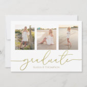 Carte Graduate Modern Simple 3 Photo collage (Devant)