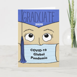 Carte Graduation 2020 pendant la COVID-19 Female Graduat