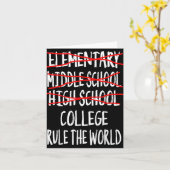 Carte Graduation 2025 - Funny High School Gr (Fleur jaune)
