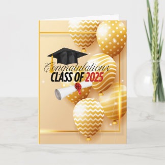 Carte Graduation 2025 (John 15:16) Blanc/Noir/Or