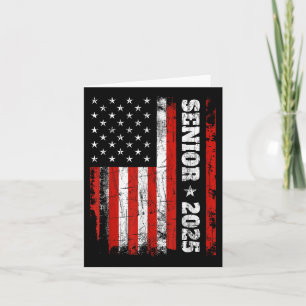 Carte Graduation 2025 Shirt Design avec nous Drapeau Sen
