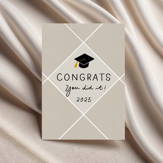 Carte Graduation 20xx Félicitations manuscrites avec Cas