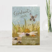 Carte Graduation 20xx Félicitations Papillon & Fleur (Devant)