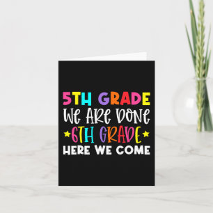 Carte Graduation 6e année Nous venons