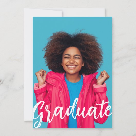Carte Graduation Annoucement Photo Flat Card (Devant)