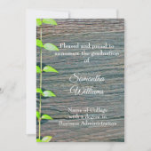 Carte Graduation Announcement College, Rustic Card (Devant)