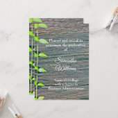 Carte Graduation Announcement College, Rustic Card (Devant/Arrière en situation)