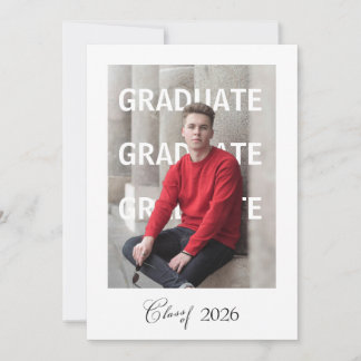 Carte Graduation Announcement Photo Pop style