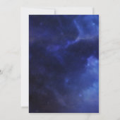 Carte Graduation Blue Nebula Space Stylish Photo moderne (Dos)