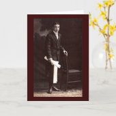 Carte Graduation Boy (Fleur jaune)