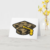 Carte Graduation Cap Khaki Camo (Fleur jaune)