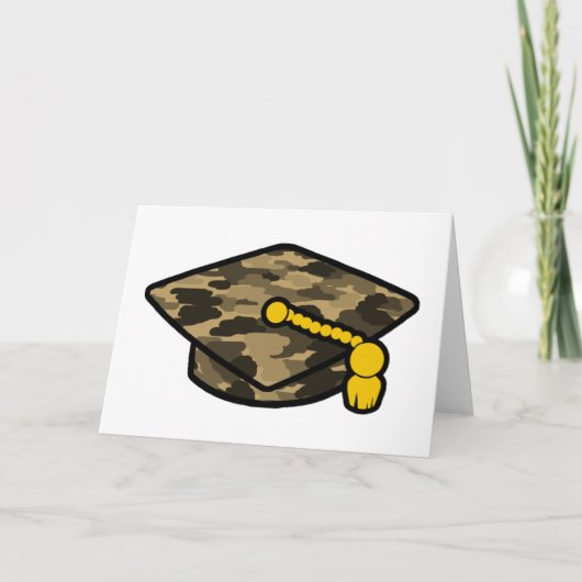 Carte Graduation Cap Khaki Camo (Devant)