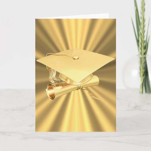 Carte Graduation Card-Gold (Devant)
