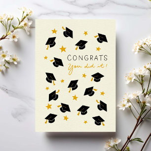 Carte Graduation Congrats manuscrits Vous L'Avez Fait