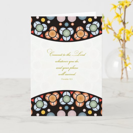 Carte Graduation Congratulations Scripture Card (Fleur jaune)