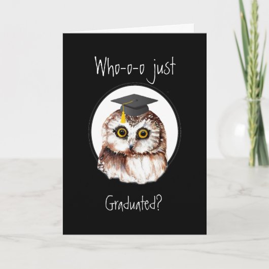 Carte Graduation Cute Wise Owl (Devant)