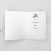 Carte Graduation Cute Wise Owl (Intérieur)