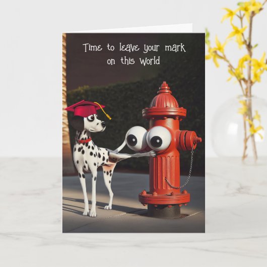 Carte Graduation Dalmatie Par Hydrant De Feu (Fleur jaune)