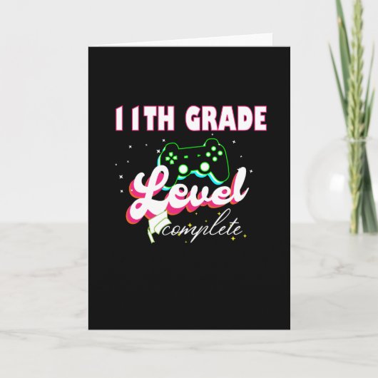 Carte Graduation de 11e année Gamer (Devant)