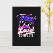 Carte Graduation de 12e année Gamer (Fleur jaune)