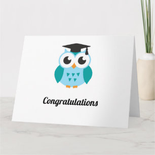Carte Graduation de congratulation wise owl