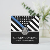 Carte Graduation de la police Ligne bleue Police (Debout devant)