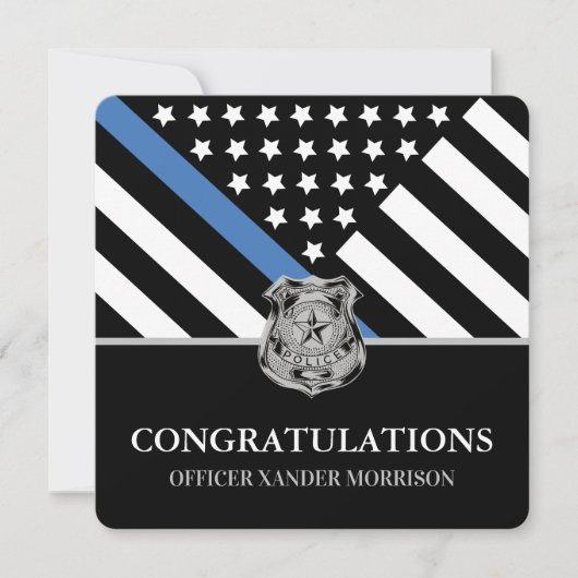 Carte Graduation de la police Ligne bleue Police (Devant)