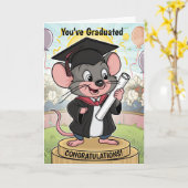 Carte Graduation de la souris personnalisée (Fleur jaune)