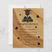 Carte Graduation de l'ami garçon (Devant)